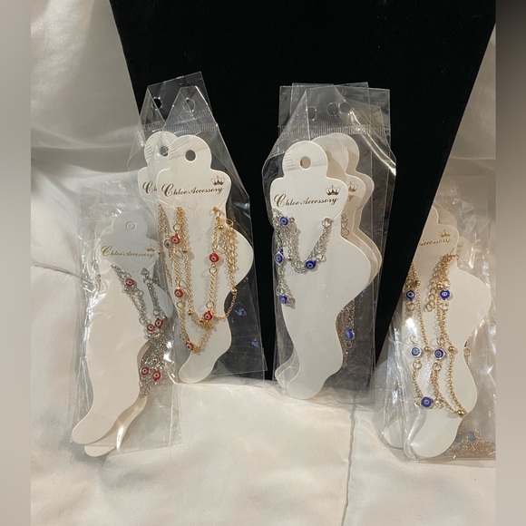 Fashion  ankle bracelets gold and silver with the Evel eye - Picture 3 of 3